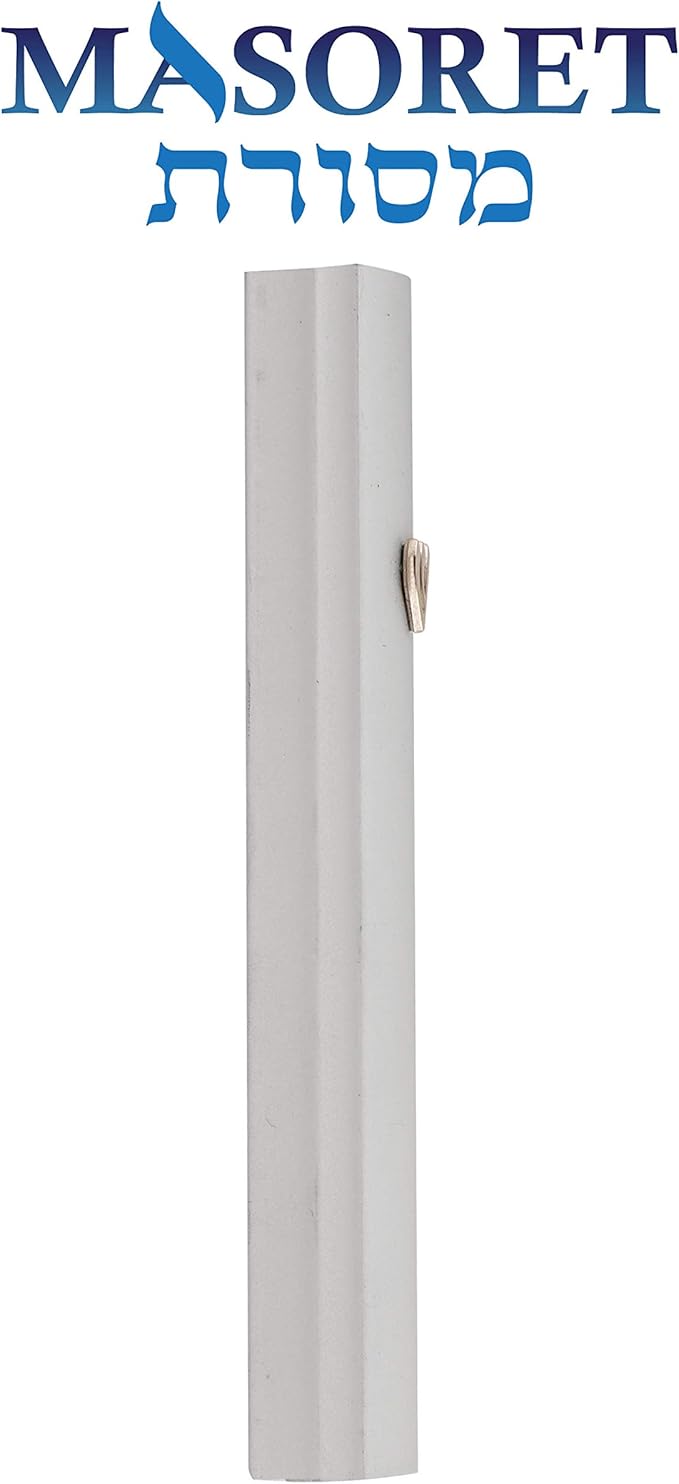 3-Piece Aluminum Door Mezuzah Cases: Special Profile, No Holes, 4-Inch 10cm Hebrew Parchment Scroll Holder Boxes