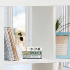Mini Decorative Books for Home Decor, Small Wood Book Stack for Table Decor, Home Sweet Home Decor Books for Living Room Bookshelf, Farmhouse Stacked Books Decor（L36）