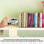 Ycyfckdr Mini Decorative Books for Home Decor, Small Rustic Wood Book Stack for Table Decoration, Home Sweet Decor Book for Living Room Bookshelf, Farmhouse Stacked Books Decoration (L31)