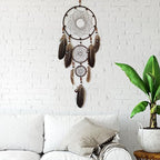 Brown Dream Catcher Large Dream Catchers Wall Decor Handmade Feather Dreamcatcher Wall Hanging Ornament for Bedroom Living Room Home Decor