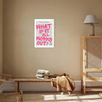 Drimiler Retro Newspaper Pink Font Poster What If It All Works Out Canvas Wall Art Positive Affirming Quote Minimalist Prints Painting For Home Bedroom Dorm Wall Decor 12x18in Unframed