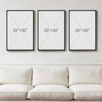 Large Framed Black and White Abstract Wall Art for Living Room, 3 Piece Canvas Prints Paintings Artwork for Walls, Modern Minimalist Pictures for Hallway Stair Office Wall Decor -Total Size 30x60 Inch
