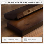 Homeforia Walnut 12 inch Floating Shelf, High End Solid Real Wood Small 12inch Floating Shelves for Wall Mounted, Dark Brown 12in Floating Shelves, Heavy Duty Bracket, 12 X 6.5 X 1.75 inches, Set of 4