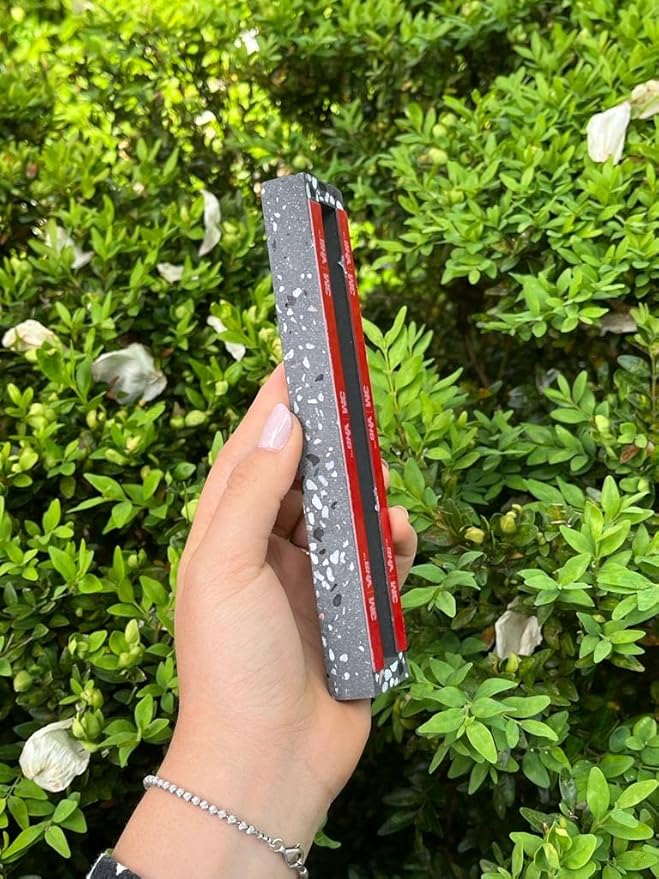 A&S Mezuzot A&S Modern Stone Mezuzah Case Design, Mezuza Cover for Scroll Protection, Easy Peel and Stick Houswarming Gift and Home Blessing