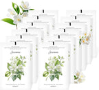MYARO 12 Pack Jasmine Scented Sachets for Drawer, Closet & Small Spaces Air Freshener Bags, Odor Eliminator for Car, Shoes, Bathroom Home Fragrance Gift Set
