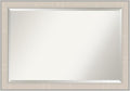 Amanti Art White Wall Mirror 28x40 Cottage White Silver Rectangle Bathroom Mirror for Wall Decor Living Room, Large Cottage Wood Frame, Hangs Horizonally and Vertically, Bathroom Decor, Beveled Edge