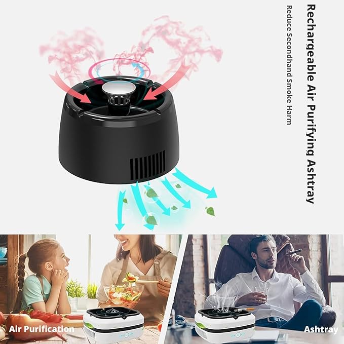 Smokeless Ashtrays for Cigarettes Indoor,Smokeless Ash tray for Home,smoke buddy Air Purifier,smoke eaters for cigarette smoke