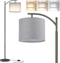 SUNMORY Arc Floor Lamp, Modern Floor Lamp with 9W 3 Color Temperatures Bulb, Metal Standing Lamps with Adjustable Hanging Lampshade, Tall Floor Lamps for Living Room, Bedroom, Office