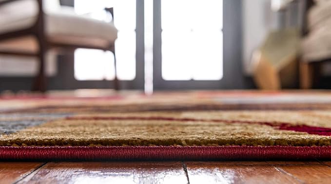 Unique Loom Barista Collection Area Rug - Kouillou (4' 1" Round, Multi/ Brown)