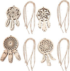 PRETYZOOM Wooden Dream Catcher Pendant 4.33 x 2.95 in with Tassel – Woven Boho Wall Hanging for Bedroom, Dorm & Living Room Decor, for Teens, Women & Gift Giving