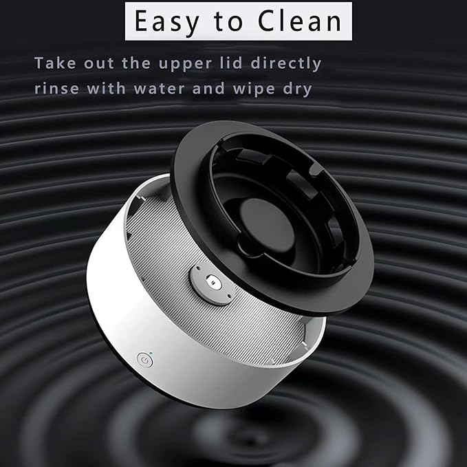 2 in 1 Multifunctional Smokeless Ashtray,Air Purifier Ashtray with Filter, Best for Home Car or Office (White)