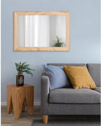AAZZKANG Rustic Mirrors for Wall Rectangle Wood Frame Mirror Large 26"x18" Decorative for Farmhouse Bedroom Bathroom Living Room Large