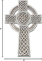 Christian Brands Crucifixes - Pewter Knotted Celtic Hanging Wall Cross, 8" H, Antiqued Finish