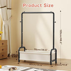 Kids Clothing Rack with Storage Shelf, Kids Dress Up Storage for Coats, Small Baby Garment Rack for Hanging Clothes, Toddler Wardrobe Closet Organizer (Classic, Black)