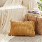 Fancy Homi 4 Packs Decorative Throw Pillow Covers for Living Room Couch Bed, Modern Farmhouse Boho Home Décor Accent Cushion Case, 24" x 12", Mustard Yellow