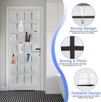 28 Large Pockets Over the Door Shoe Organizer with 4 Hooks for Different Widths Doors, Hanging Shoe Rack Holder for Closet Men Sneakers, Women High Heels