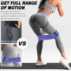 12 Pcs Fabric Resistance Bands for Working Out Booty Workout Stretch Exercise Bands Non Slip for Legs Squat Resistance Loop for Women Men Starter Butt Hip Thigh Fitness