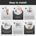 Linwnil Suction Cup Hooks for Glass Window, 2025 Upgraded Christmas Wreath Door Hanger, No Drill Suction Cup Hooks for Wreaths on Glass, Garland Wreath Hangers for Front Door Shower