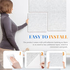 DOLLAR BOSS Felt Cork Board Tiles, 4 Packs 12" x 12" 1/2" Thick Cork Bulletin Board Self Adhesive Acoustic Panels Soundproof Corkboards for Walls with 40 Pushpins for Home Office School, Light Grey