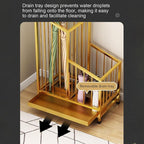 Indoor Large-capacity Umbrella Stand，Metal Umbrella Stand Hotel Commercial，Metal Standing Umbrella Holder，Metal Umbrella Holder，Large-capacity Entrance Umbrella Storage Rack For Hotel Offices(Gold,25*