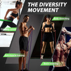 LEEKEY Resistance Bands, Exercise Bands with Handles,Pull Up Assist Bands - Band Set with Door Anchor - Bands for Working Out,Band for Men and Women Fitness Training,Home Workouts
