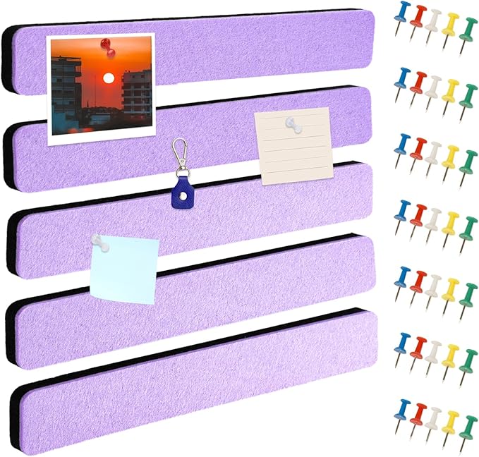 Bulletin Board Cork Board Cork Boards for Walls Cork Board for Office Pin Board Bulletin Boards for Walls (Light Purple)