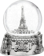 Mini Silver Paris Eiffel Tower Snow Globe, (2.5 Inches Tall) Paris Snow Globes Collection