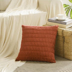 Fancy Homi 4 Packs Decorative Throw Pillow Covers for Living Room Couch Bed, Modern Farmhouse Boho Home Décor Accent Cushion Case, 16" x 16", Burnt Orange
