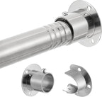 1.3 Inch Diameter Closet Rods for Hanging Clothes 17-51 Inch Adjustable, Metal Heavy Duty Closet Pole, Silver Closet Bar for Hanging Clothes, Suitable for Closet, Wardrobes, Bathroom, Windows
