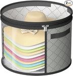 Hat Boxes For Women Storage - This Oversized Clear Hat Storage Bag can hold 9 hats,suitable for cowboy hats,suitable for travel and daily hat organizer for closet. (Gray)