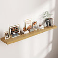 Venusmiles Floating Shelves for Wall, 72 Inch Wide x 12 Inch Deep Floating Shelves, Long Wood Floating Wall Shelf Shelves for Living Room Bathroom Bedroom Kitchen Home - (Oak, 72" W x 12" D x 2" H)