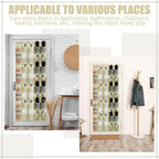 Windyun 40 Over the Door Shoe Organizer Large Breathable Mesh Pockets Hanging Shoe Rack for Closet Beige Behind Door Hanger Storage Holder Nonslip Hooks for Women Men Entryway Bedroom Utility Room