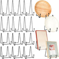 Mixweer 12 Pcs Book Stands for Display Metal Picture Frame Stand Book Plate Picture Holder Easels Photo Holder for Decorative Display(4.3 Inch, 6 Inch,Black)