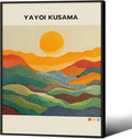 Yayoi Kusama1986 Wall Art Japanese Gallery Exhibition Wall Decor Yayoi Kusama Poster Abstract Landscape Canvas Print for Japanese Home Bedroom Decorations Artwork11x14in Black Framed
