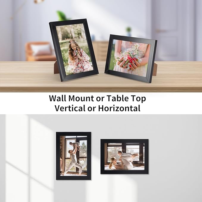 Giftgarden 3.5x5 Picture Frame Set of 18, Lightweight 3.5 by 5 Frames Bulk for Gallery Wall Photo Hanging and Tabletop Display, Black