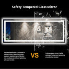 LOAAO 96X36 LED Bathroom Mirror with Lights, Anti-Fog, Dimmable, Backlit + Front Lit, Lighted Bathroom Vanity Mirror for Wall, Memory Function, Tempered Glass, Shatter-Proof, ETL Listed