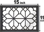 Wocred Set of 2 Rectangular Wall Mirror,Gorgeous Rustic Farmhouse Accent Mirror,Black Entry Mirror for Bathroom Renovation,Bedrooms,Living Rooms and More(11”x15”)