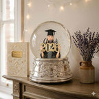 Snow Globe with 2 Sided Photo Frame, DIY Large Double Snowglobe with Picture Insert, for Family, Friends, Couples