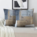 Brown Gray Abstract Art Artwork Pillow Cover, Gallery Modern Decorative Throw Pillows Cushion Cover for Bedroom Sofa Living Room 18 x 18 Inch Set of 2