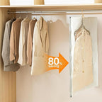 Hanging Vacuum Storage Bags – 4 Pack (2 Long, 2 Short) Hanging Vacuum Seal Bags for Clothing, Closet Organizer Space Saver for Suits, Jackets & Coats