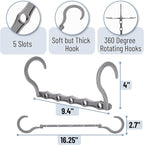 Mr. Pen Space Saving Hangers - 8 Pack Mixed Color Space Saver Shirt Hangers, Black, Gray, White