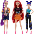 2025 New Korean Idol Dolls Set with Trendy Outfits,Singer Doll Merch Christmas Decorations Gifts (Multicolor-3PCS)