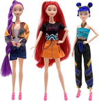 2025 New Korean Idol Dolls Set with Trendy Outfits,Singer Doll Merch Christmas Decorations Gifts (Multicolor-3PCS)