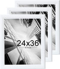 KTKDE 24x36 Poster Frame 3 Pack,Picture Frames Wooden White 36 by 24 in for Pictures and Art Prints, Exhibition, Caffe Large Frame for Photos, best gift