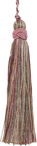 DÉCOPRO Set of 10 Decorative Cherry Red Beige Green 4 inch Tassel Imperial II Collection Style# ITS Color: Berry Patch - 4260