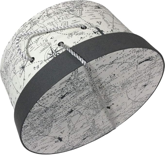 Sarah's Hat Boxes Classic Travel Hat Box – 8.75" x 4.5" (Dia. x Ht.) Handmade in USA – Odorless Non-Toxic Adhesive, Cording Handle – Premium Storage for Hats & Accessories