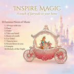 Christmas Pink Carriage Snow Globe with Music and Pricess - Christmas Snow Globes - Battery Or USB Cable Powered Operated (Pink Princess)