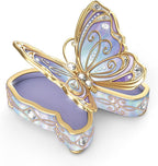 The Bradford Exchange Porcelain Butterfly Music Box with 22K Gold Accents, Simulated Jewels, and Storage, Plays Wind Beneath My Wings