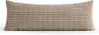 MIULEE Pack of 1 Light Brown Long Body Lumbar Decorative Throw Pillow Cover 14x36 Inch for Bed Couch Sofa Living Room Soft Boho Pillow Cover Modern Farmhouse Home Decor