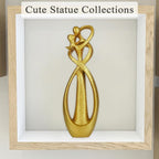 Trycooling Kissing Lovers Statue Abstract Sculpture Resin Statues for Home Decor Modern Home Office Desktop Shelf Bookshelf Decor (Gold, Large)